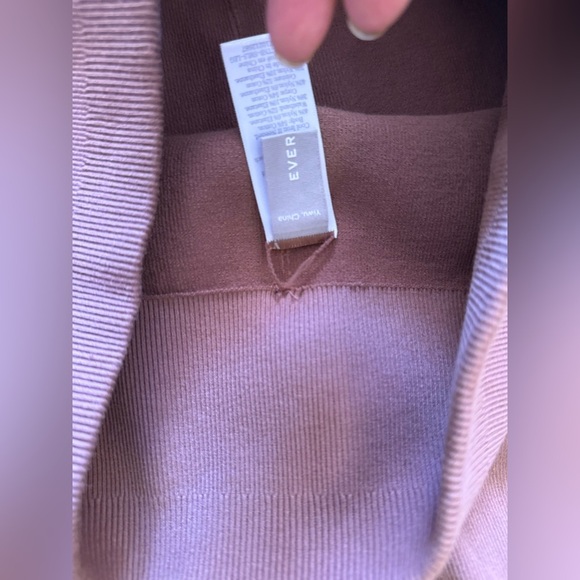 Everlane Leggings Womens M/L Lilac Purple Seamless Ribbed Lounge yoga gym - Picture 11 of 15